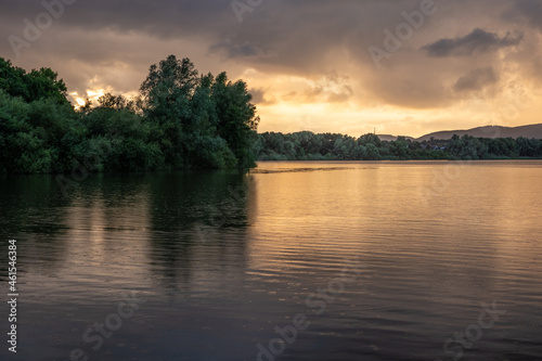 Lake Mittlerer See at sunset in Germany © wlad074