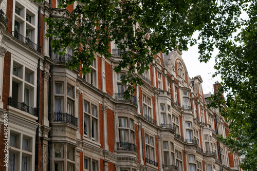 Facade of Victorian style townhouses