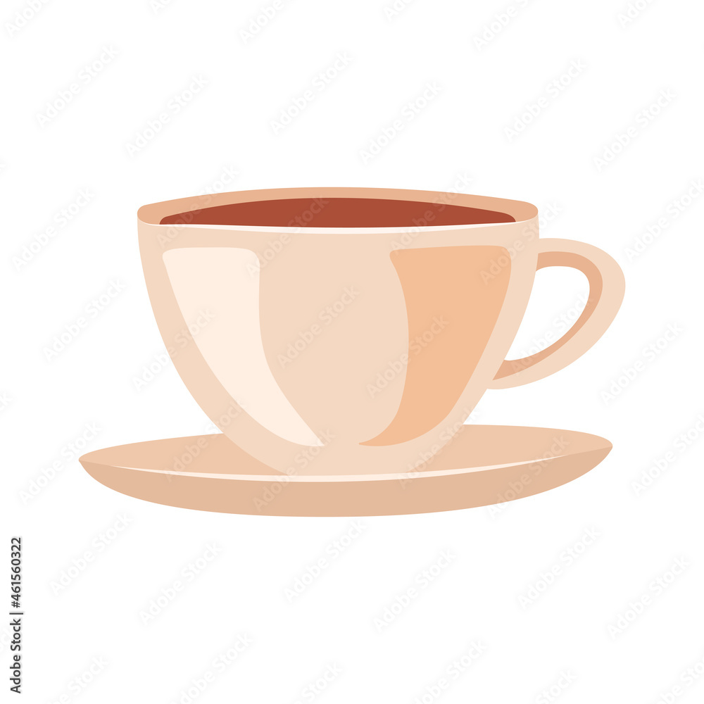 Cuppa. Cup of tea. Vector illustration isolated on white background.