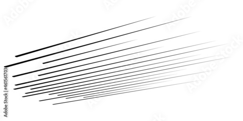3D straight, parallel dynamic irregular lines, stripes element. Action, burst, speed comic effect lines
