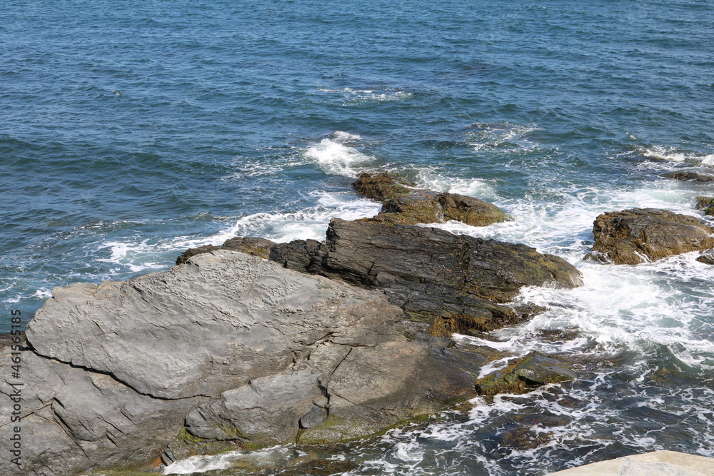 Ocean on rocks. 