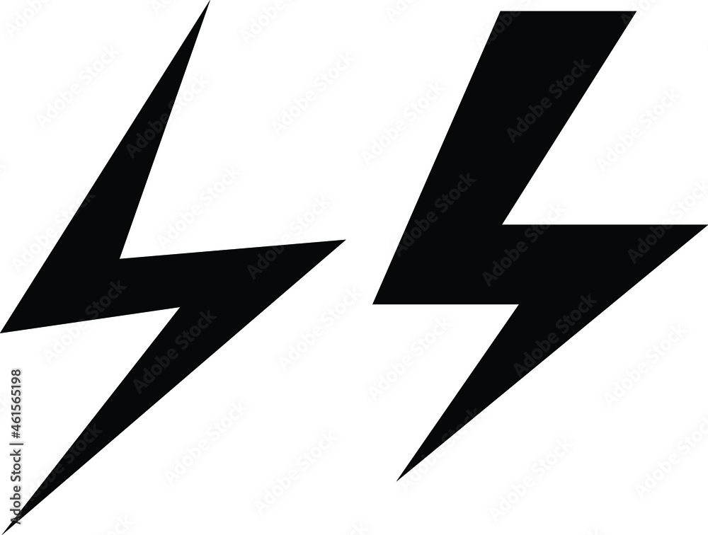 Lightning, energy, electricity, vector icon Set Lightning, energy, electricity, vector icon Set