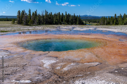 Opal Pool in the Midway Geyser Basin area of Yellowstone National Park