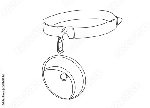 Medical frontal reflector. Continuous line. 
