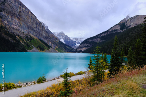 Beautiful calm Lake Louise located in the Banff National Park, Alberta, Canada © SLAVA