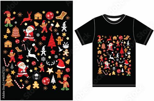 Christmas T-shirt, Holiday Shirt Little Things favorite Doodles, Christmas shirt for Women, Christmas party.