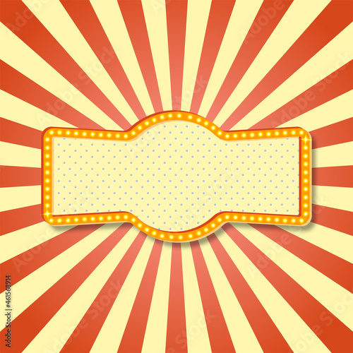 retro signboard billboard or banner for bright advertising