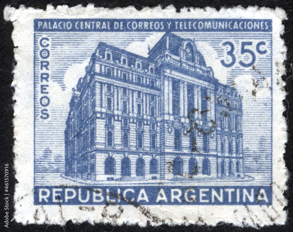 Postage stamps of the Argentine Republic. Stamp printed in the Argentine Republic. Stamp printed by Argentine Republic.