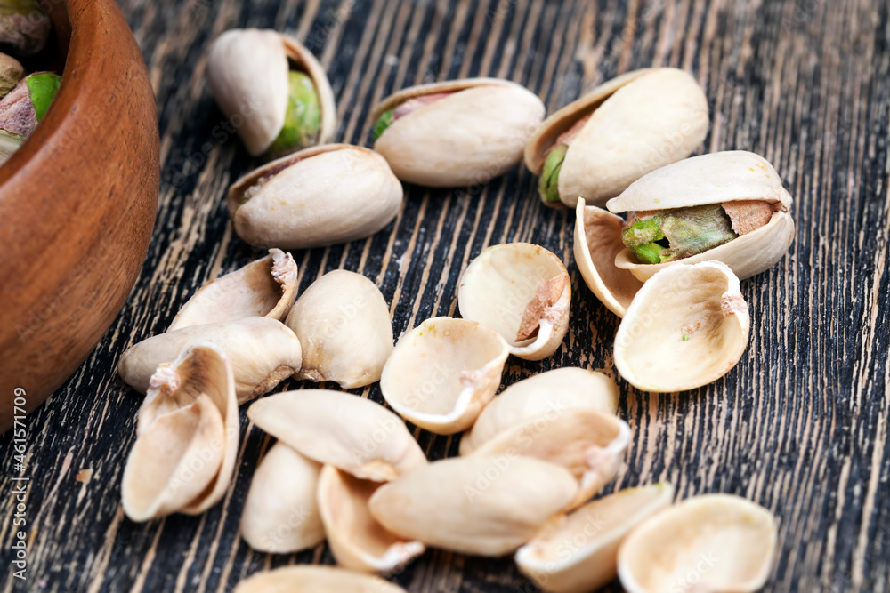 delicious and salty pistachio nuts