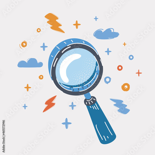 Vector illustration of Magnifying glass