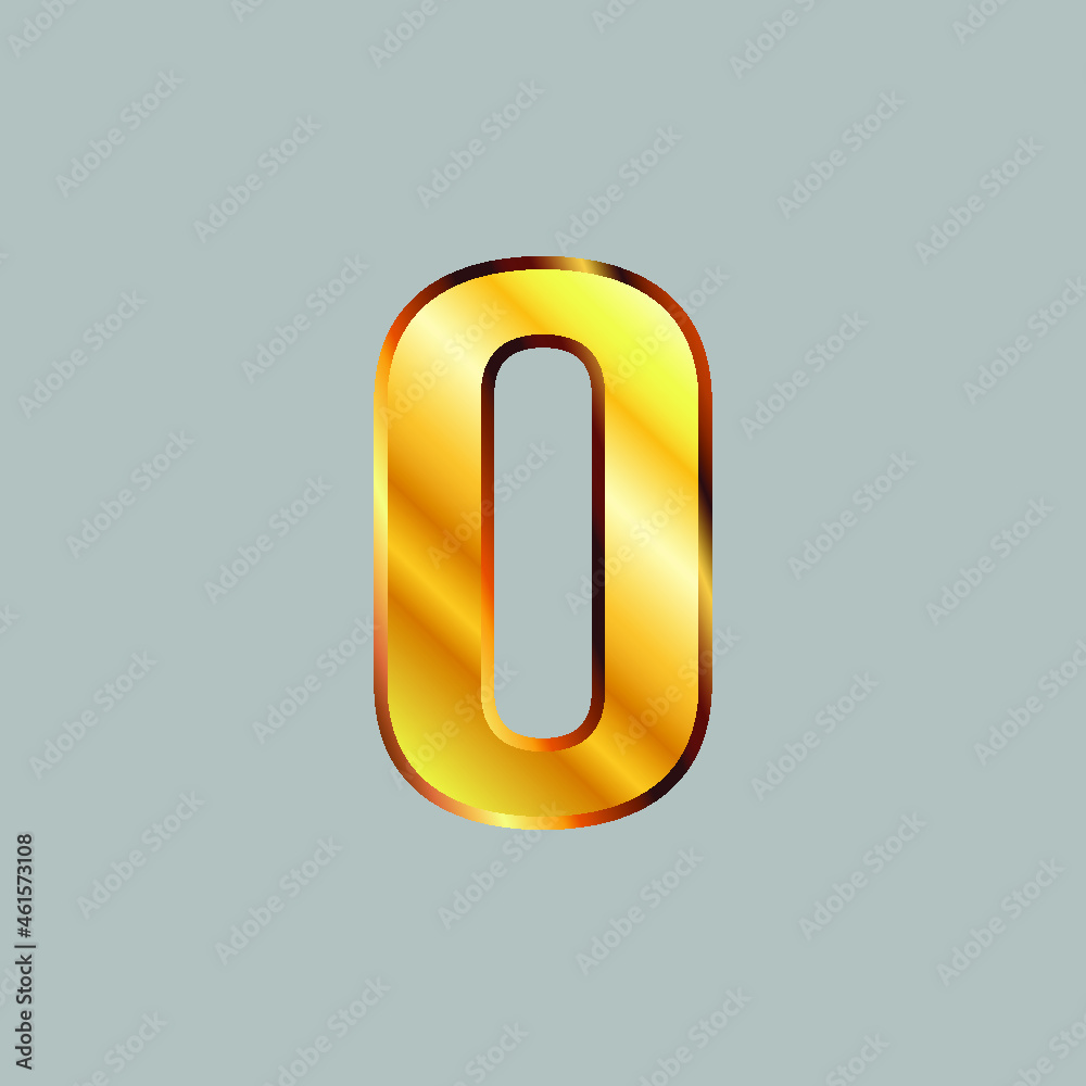 Number 0 from gold. isolated on white. Number 0 from gold. isolated on white.