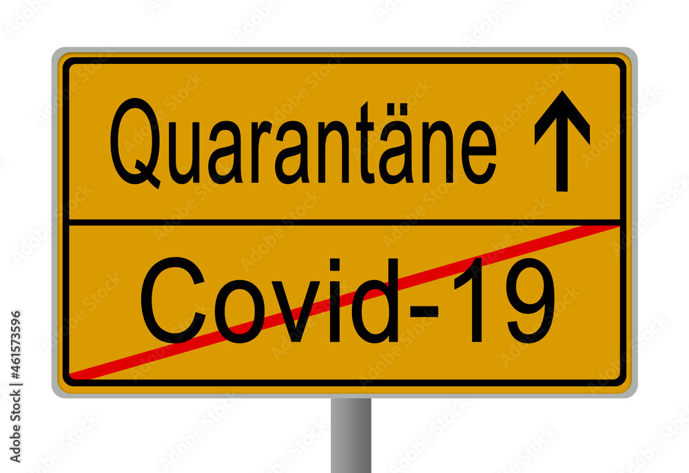 Corona Covid-19 Pandemie Virus Lockdown Schild Corona Covid-19 Pandemie Virus Lockdown Schild