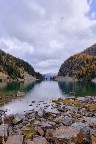 Lake Agnes in the fall, Near Lake Louise, Banff National Park, Alberta, Canada