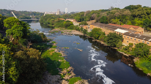 Piracicaba river aerial view