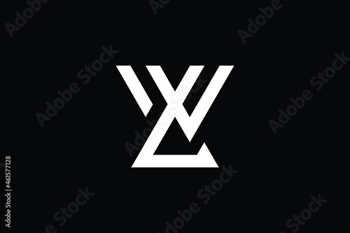 WL logo letter design on luxury background. LW logo monogram initials letter concept. WL icon logo design. LW elegant and Professional letter icon design on black background. W L LW WL