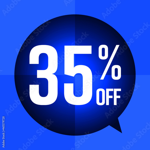 35 % discount blue balloon tag