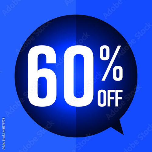 60 % discount blue balloon tag