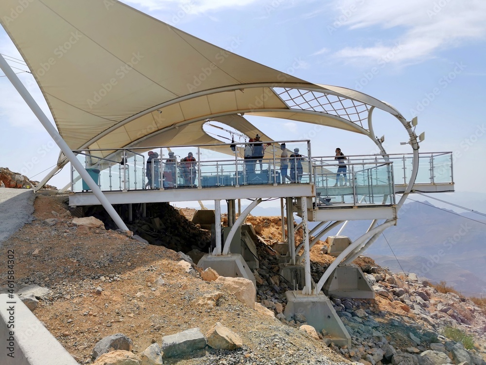 Zipline Jebel Jais in Ras al Khaimah, mountain, ZEA