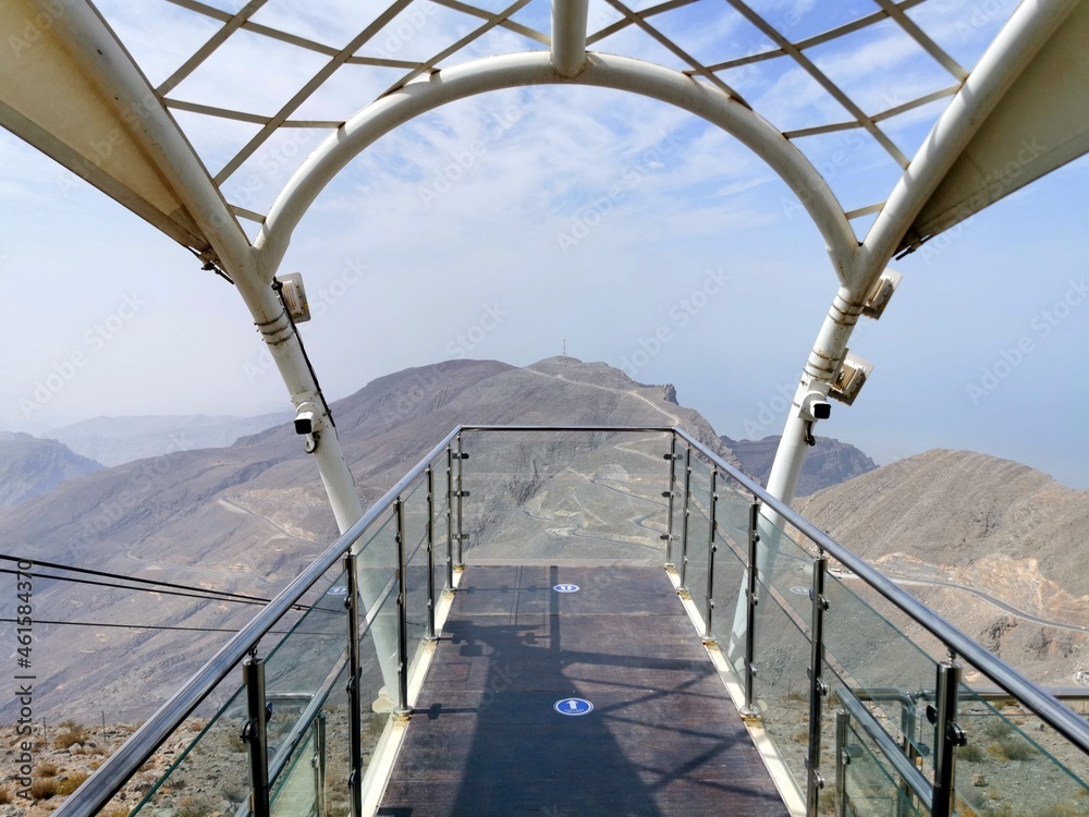 Zipline Jebel Jais in Ras al Khaimah, mountain, ZEA