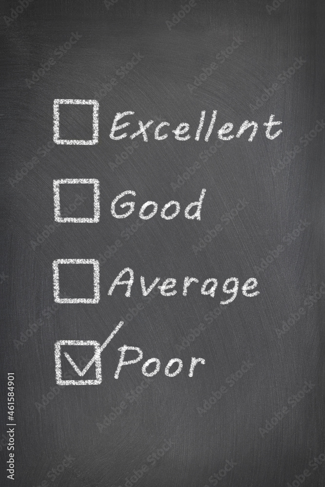 Obraz premium Best options on chalkboard