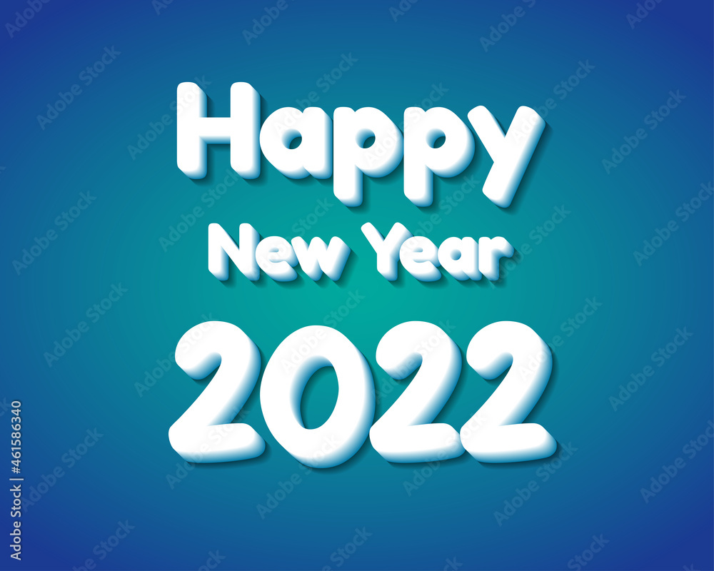 2022 happy new year. numbers paper style. vector linear numbers. design of greeting card. vector illustration. Free Vector