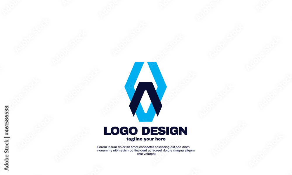 stock vector abstract creative idea best cute colorful corporate business company logo vector navy blue color