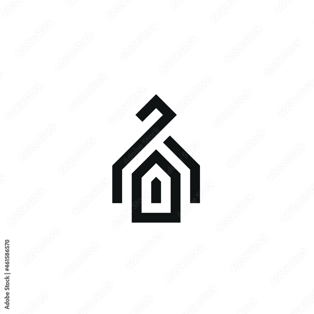 Home Building Logo Design Template with Letter I-Shaped Hanger Symbol, Unique Concept Style of Minimalist Abstract Luxury Home Building Logo Design Template with Letter I-Shaped Hanger Symbol, Unique Concept Style of Minimalist Abstract Luxury