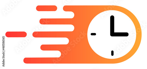 Quick time icon with flat style. Isolated vector quick time icon image, simple style.