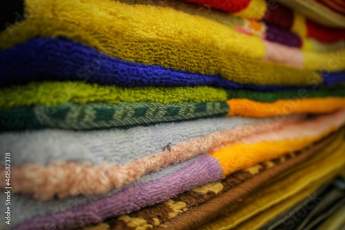 pile of colorful towels