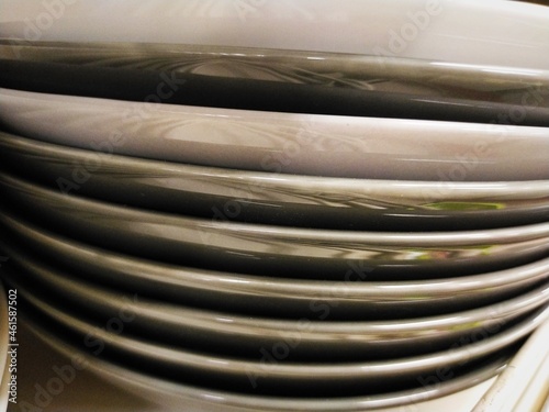stack of old plates