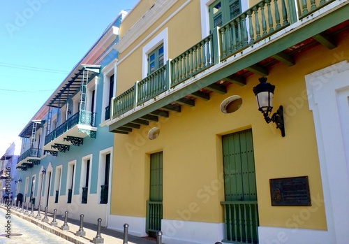 Colourful homes and Balconies in Old San Juan Puerto Rico