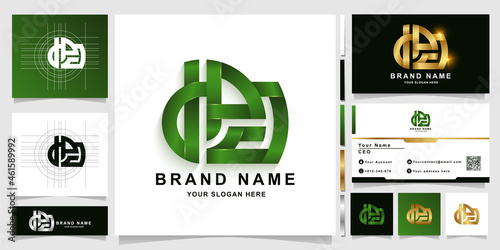 Letter dAa or dPa monogram logo template with business card design