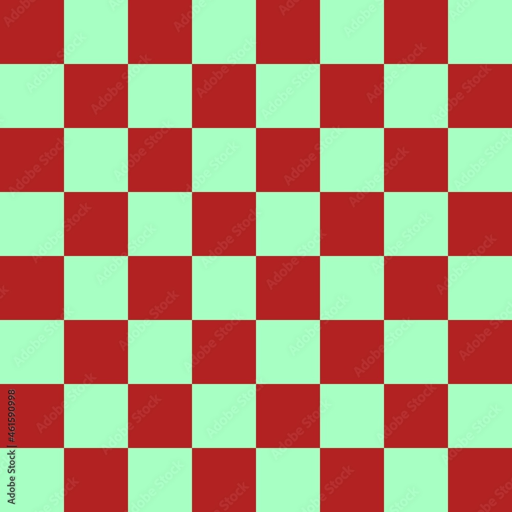 Checkerboard 8 by 8. Mint and Fire brick colors of checkerboard. Chessboard, checkerboard texture. Squares pattern. Background. Checkerboard 8 by 8. Mint and Fire brick colors of checkerboard. Chessboard, checkerboard texture. Squares pattern. Background.