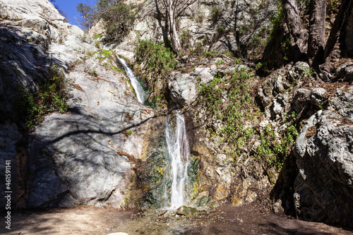 Monrovia Falls in the San Gabriel Mountains area of Los Angeles County, California USA.   photo