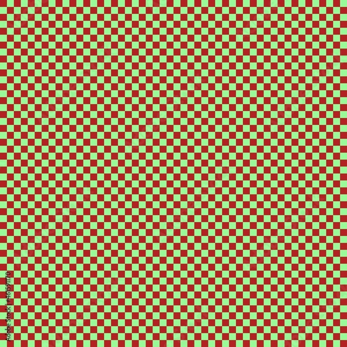 Checkerboard with very small squares. Pale Green and Fire brick colors of checkerboard. Chessboard  checkerboard texture. Squares pattern. Background.