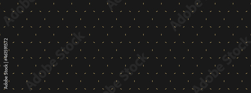 Minimalist vector geometric pattern. Modern minimal hexagonal grid background. Seamless texture with gold and black formed shapes. Ornament used for design wallpaper, paper, covers, print, website