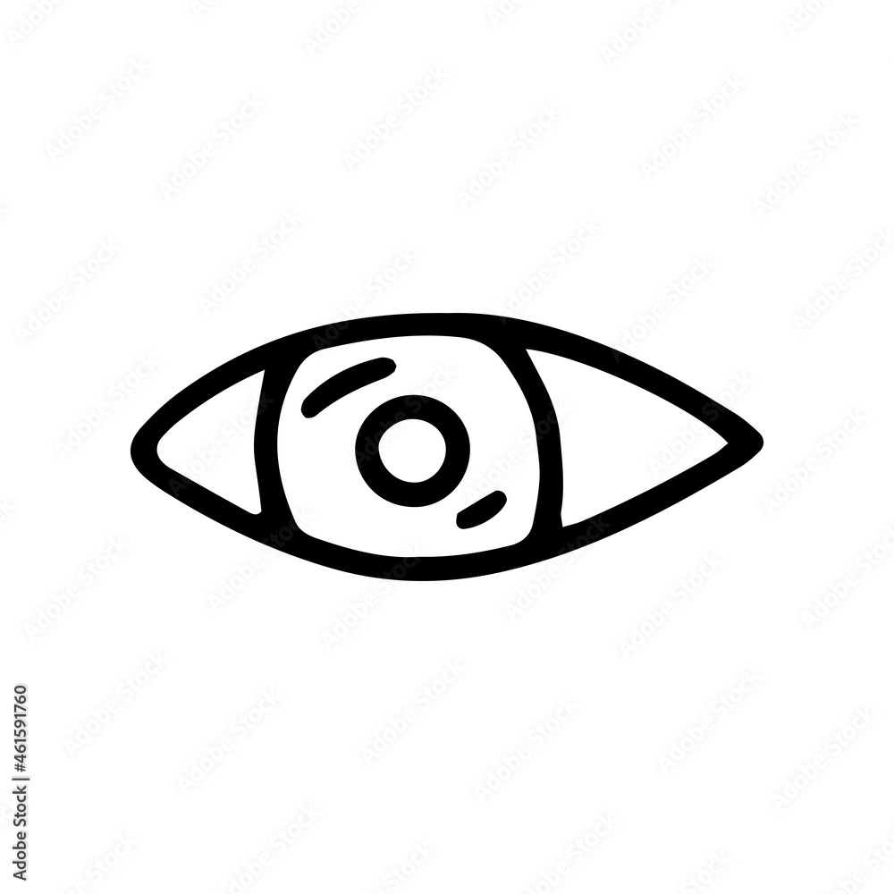 eye line vector doodle simple icon design eye line vector doodle simple icon design