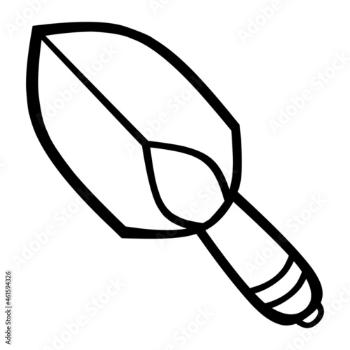 trowel of farm hand drawn illustration