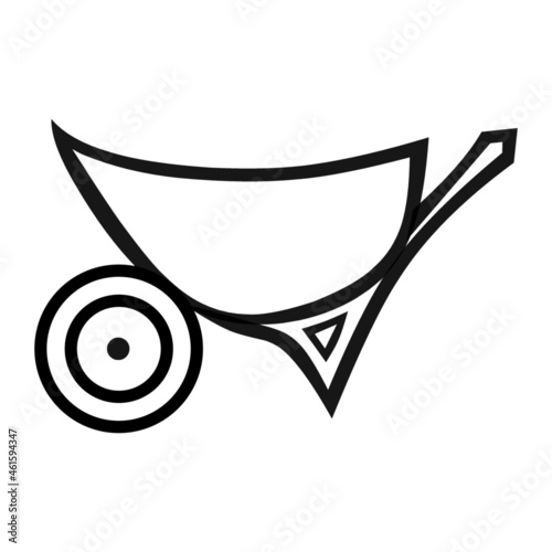 wheelbarrow of farm hand drawn illustration