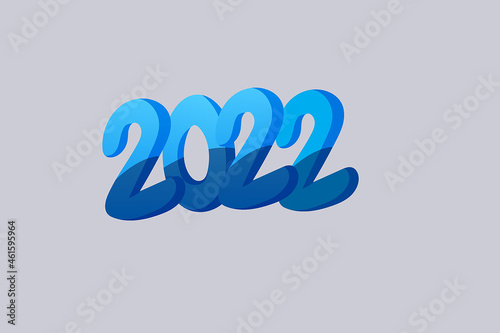 2022 the year of the greeting logo illustration isolated on a white background