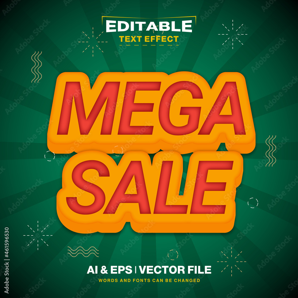 Obraz premium Mega Sale Editable Free Text For Business
