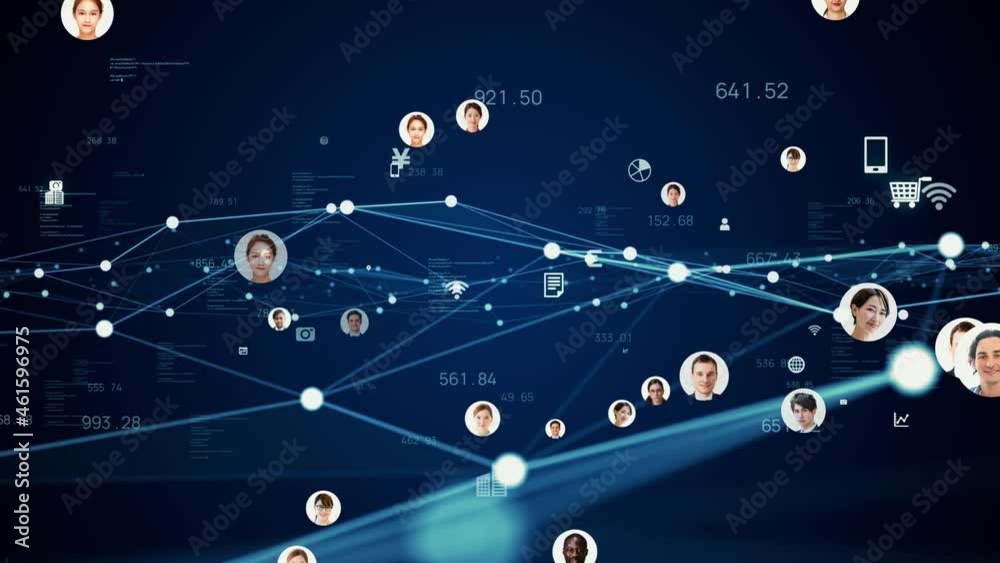People and communication network concept. Social networking. Human resources.