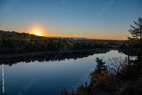 Autumn sunset over a lake