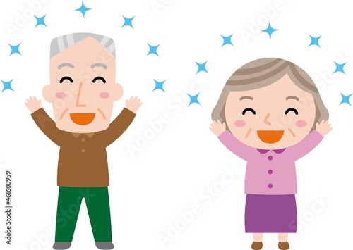 元気いっぱいのおじいさんとおばあさん