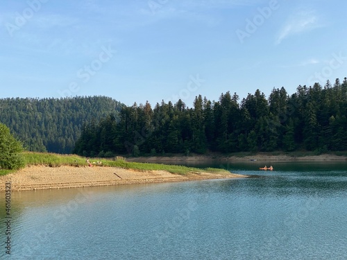 Artificial reservoir Lake Lokve or Artificial accumulation Lokvarsko Lake - Gorski kotar, Croatia (Lokvarsko jezero ili umjetno akumulacijsko Omladinsko jezero, Lokve - Gorski kotar, Hrvatska) photo
