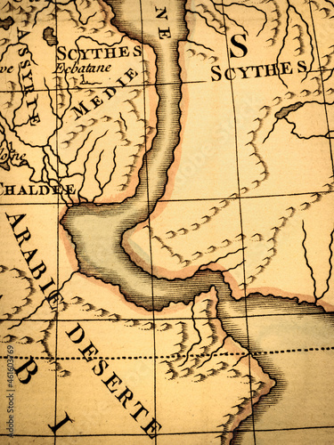 アンティークの古地図　ペルシャ湾