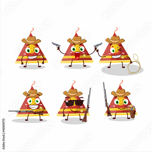 Cool cowboy firecracker smoke cone cartoon character with a cute hat