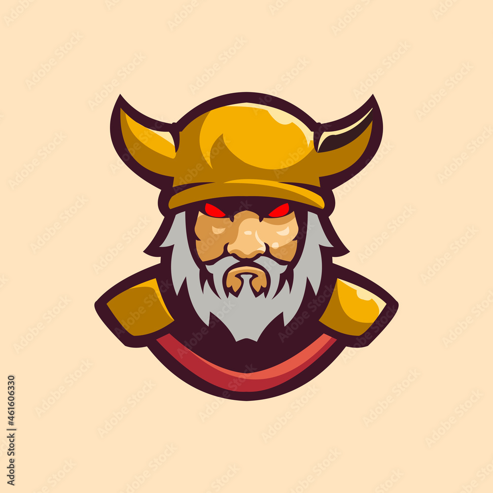 pirate head logo mascot template