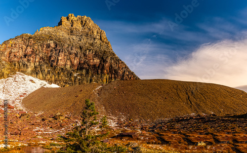 Clements Mountain on The Hidden Lake Trail, Logan Pass, Glacier National Park, Montana, USA