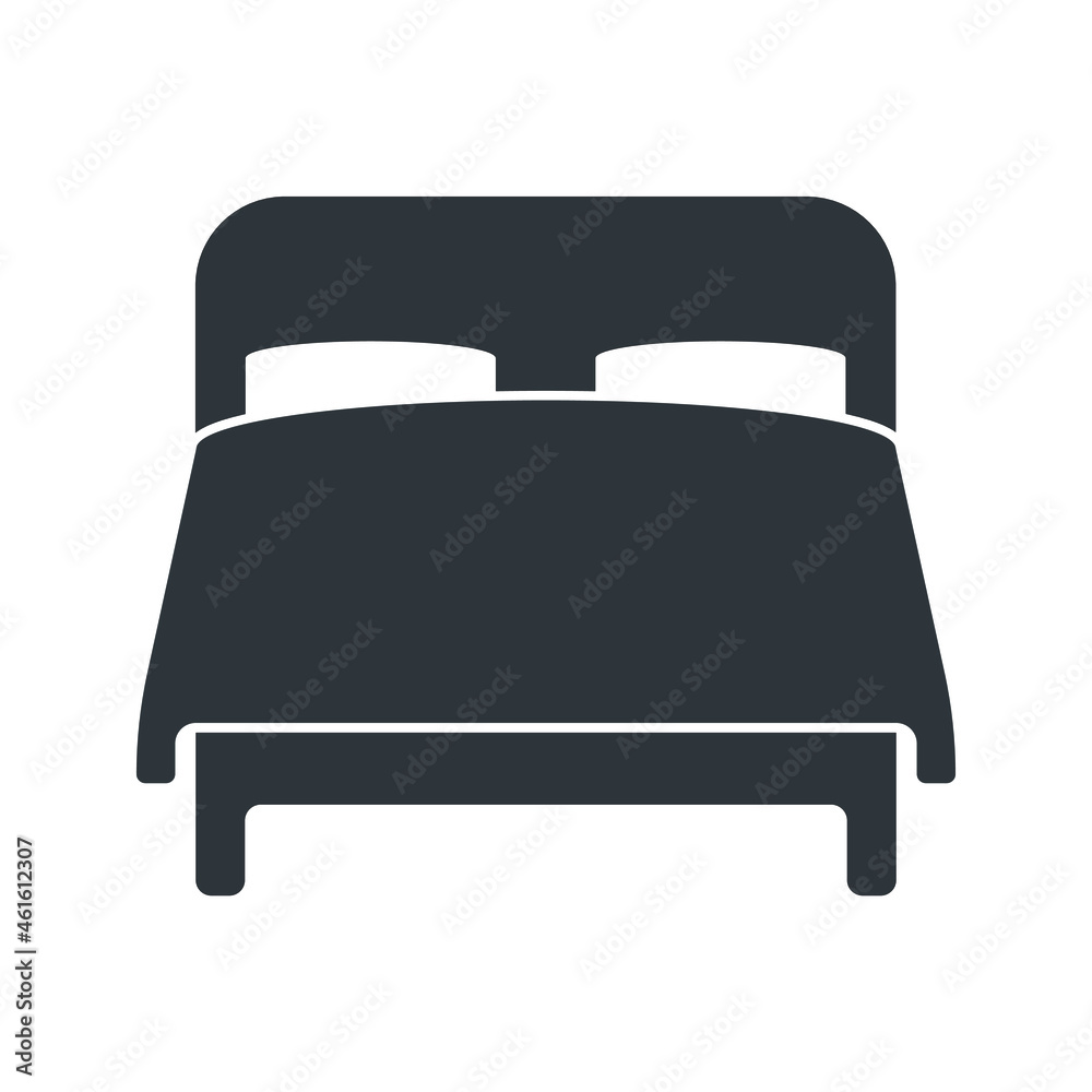 Bed Icon vector Line on white background image for web, presentation, logo, Icon Symbol. Bed Icon vector Line on white background image for web, presentation, logo, Icon Symbol.